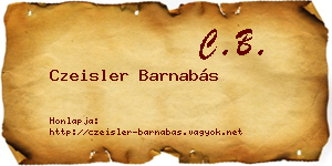 Czeisler Barnabás névjegykártya